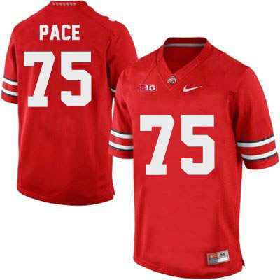 Ohio State Buckeyes Men's Orlando Pace #75 Red Authentic Nike College NCAA Stitched Football Jersey YO19V52MK